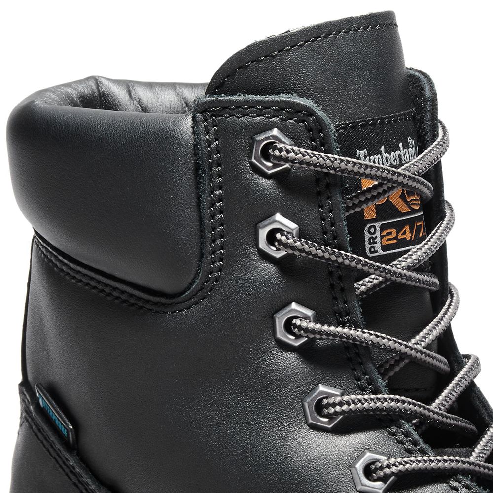 Bocanci Pro Timberland Barbati Negrii - Direct Attach 6\" Soft Toe - Romania - LUXJCI976